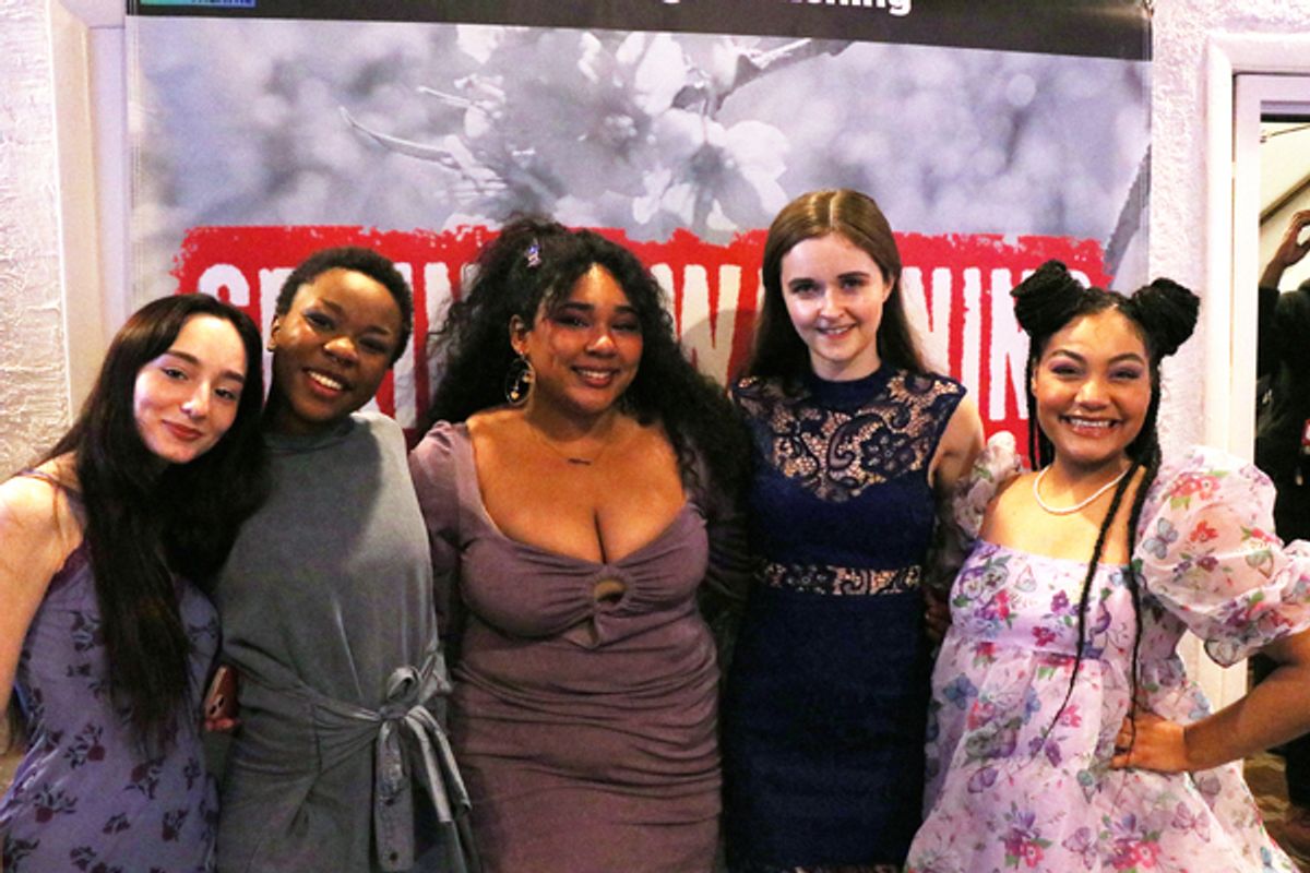 Maya Lou Hlava, Sydney Monet Swanson, Tiffany T. Taylor, Maddy Kelly and Ariana Burke at 