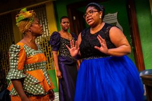 Ontario Kim Wilson, Imani Moss, and Arielle Faye Telemaco-Beane in SCHOOL GIRLS; OR,  Photo