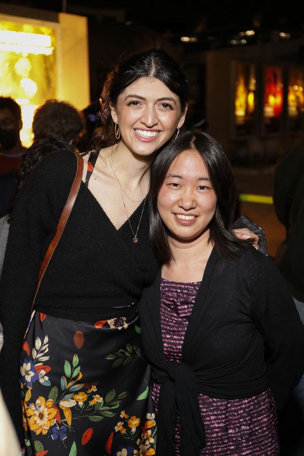 From left, designers Mextly Couzin and Megumi Katayama during the champagne toast on  Photo