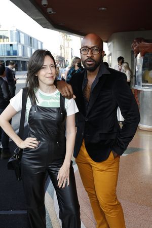 From left, Center Theatre Group Associate Artistic Director Lindsay Allbaugh and playwright Dave Harris arrive for the opening night of the World premiere production of ?Tambo & Bones? at Center Theat @ BroadwayWorld From left, Center Theatre Group Associate Artistic Director Lindsay Allbaugh and play Photo
