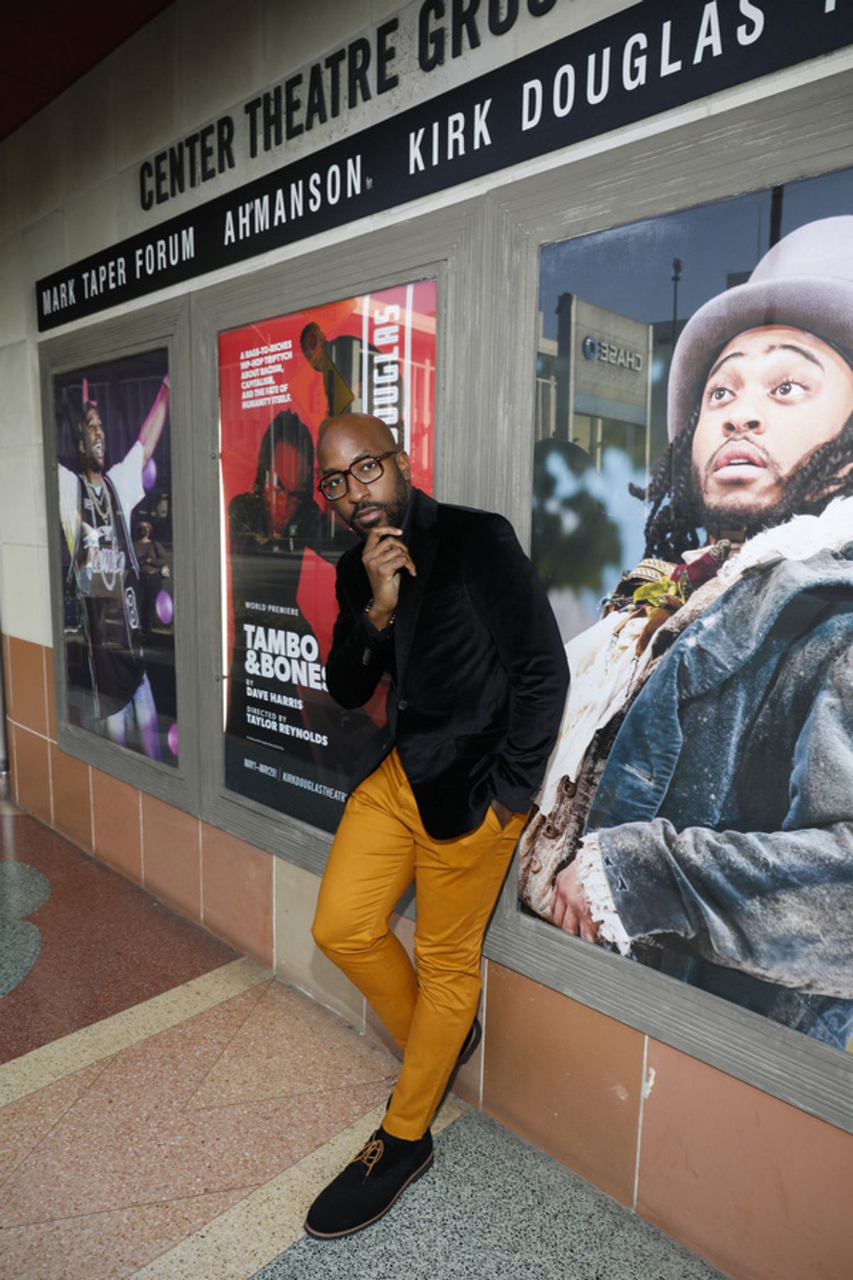 Playwright Dave Harris arrives for the opening night of the World premiere production of ?Tambo & Bones? at Center Theatre Group?s Kirk Douglas Theatre on May 8, 2022.  (Photo by Ryan Miller/Capture I at 