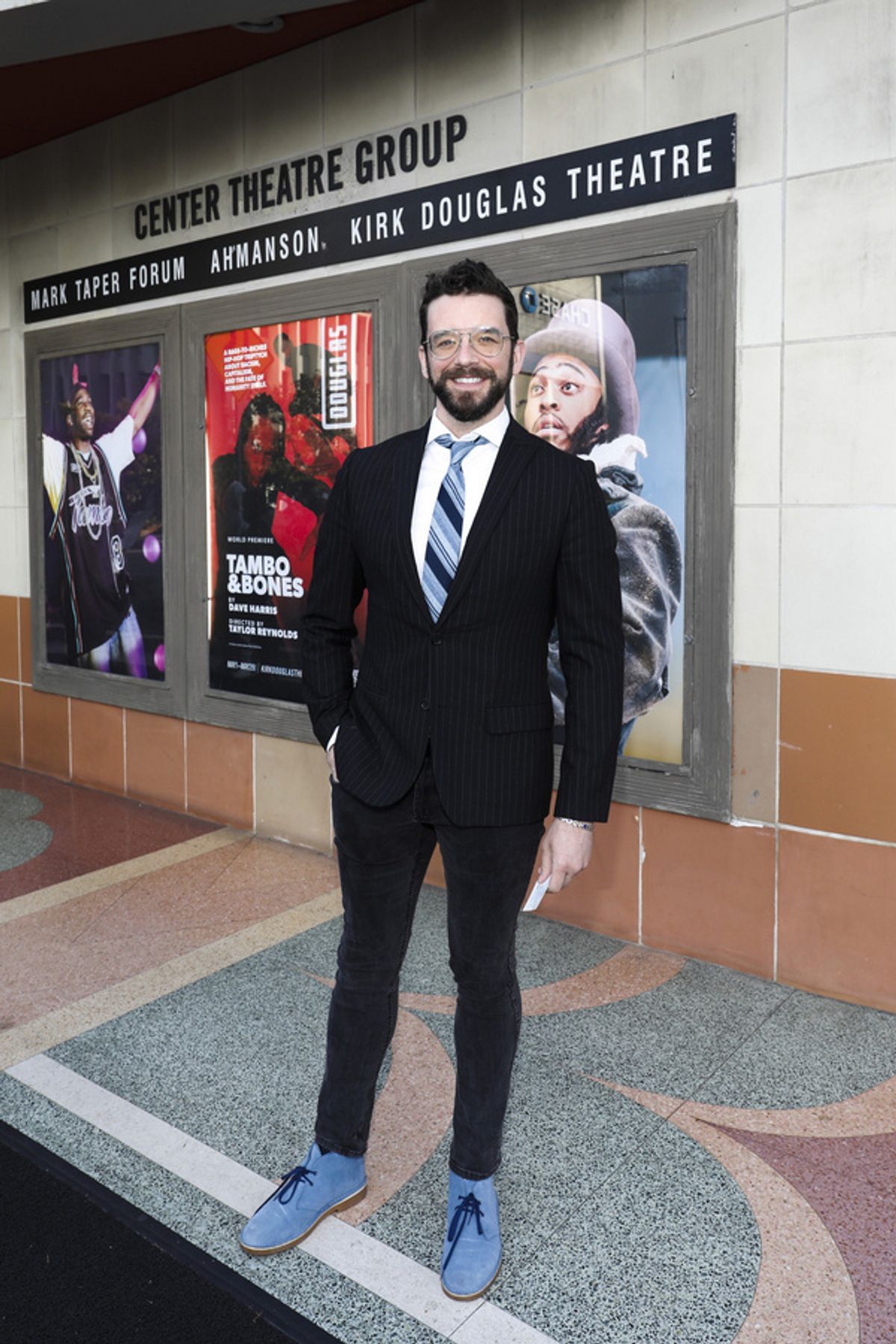 Actor Michael Urie arrives for the opening night of the World premiere production of ?Tambo & Bones? at Center Theatre Group?s Kirk Douglas Theatre on May 8, 2022.  (Photo by Ryan Miller/Capture Imagi at 