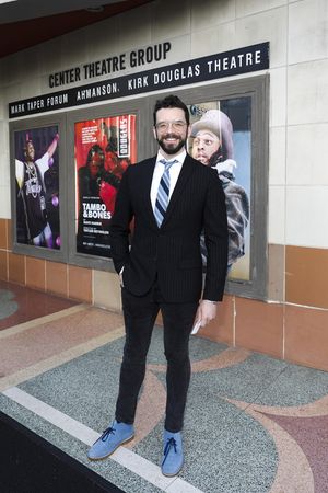 Actor Michael Urie arrives for the opening night of the World premiere production of ?Tambo & Bones? at Center Theatre Group?s Kirk Douglas Theatre on May 8, 2022. (Photo by Ryan Miller/Capture Imagi @ BroadwayWorld Actor Michael Urie arrives for the opening night of the World premiere production of Photo