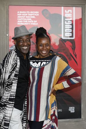From left, actors Charles Reese and Joyce Guy arrive for the opening night of the World premiere production of ?Tambo & Bones? at Center Theatre Group?s Kirk Douglas Theatre on May 8, 2022. (Photo by @ BroadwayWorld From left, actors Charles Reese and Joyce Guy arrive for the opening night of the Wor Photo