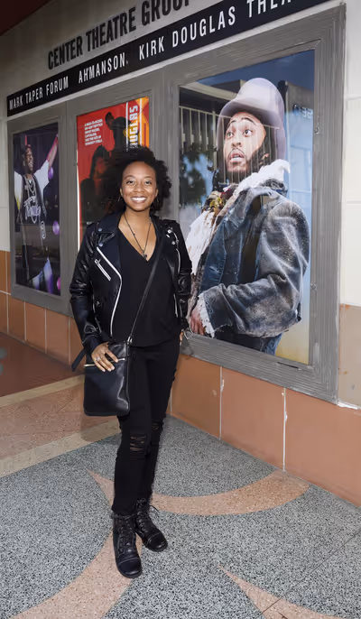 Actor Rachael Ferrera arrives for the opening night of the World premiere production  Photo
