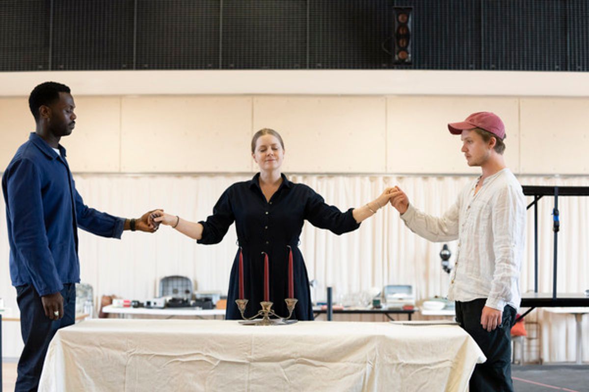 Victor Alli, Amy Adams, Tom Glynn-Carney at 