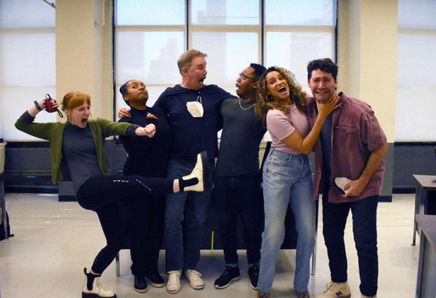 Photos: Go Inside Rehearsals for the East Coast Premiere of WINDFALL Directed by Jason Alexander  Image