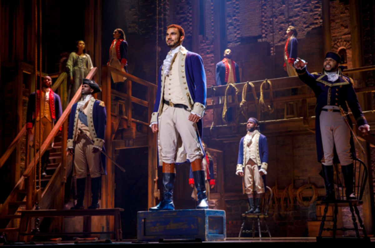 The company of the Angelica National Tour of Hamilton. Photo Credits: Joan Marcus.  at 