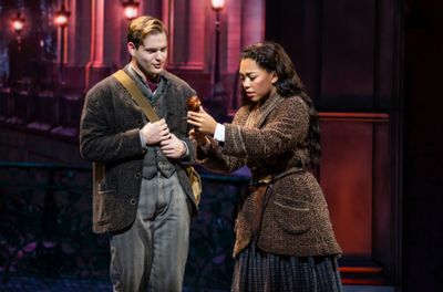 Sam McLellan (Dmitry) and Kyla Stone (Anya) in The North American Tour of ANASTASIA P Photo