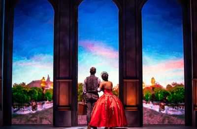 Sam McLellan (Dmitry) and Kyla Stone (Anya) in the North American Tour of ANASTASIA - Photo