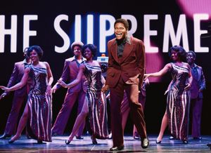 Jalen Harris and the National Touring Company of Ain’t Too Proud. Photo Credits: Emilio Madrid. @ BroadwayWorld Jalen Harris and the National Touring Company of Ain’t Too Proud. Photo Credits: Em Photo