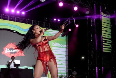 Shenseea performs onstage during Billboard MusicCon on May 13, 2022 in Las Vegas, Nev Photo