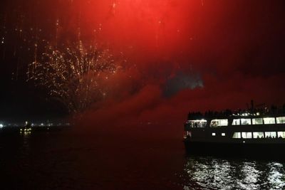 Fireworks on display at the 35th Anniversary Ellis Island Medals of Honor at Ellis Is Photo