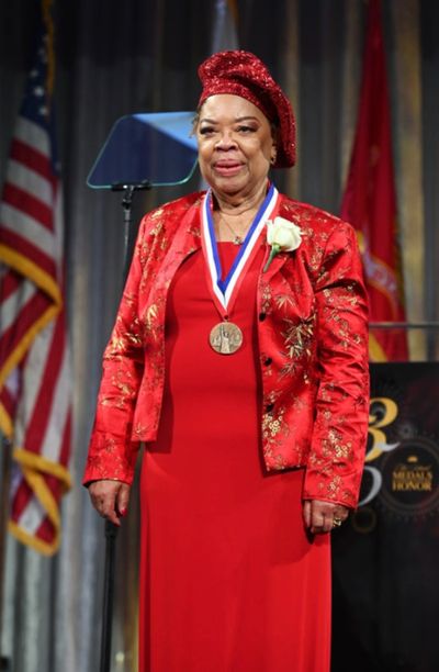 Patricia Polson Satterfield is honored at the 35th Anniversary Ellis Island Medals of Photo