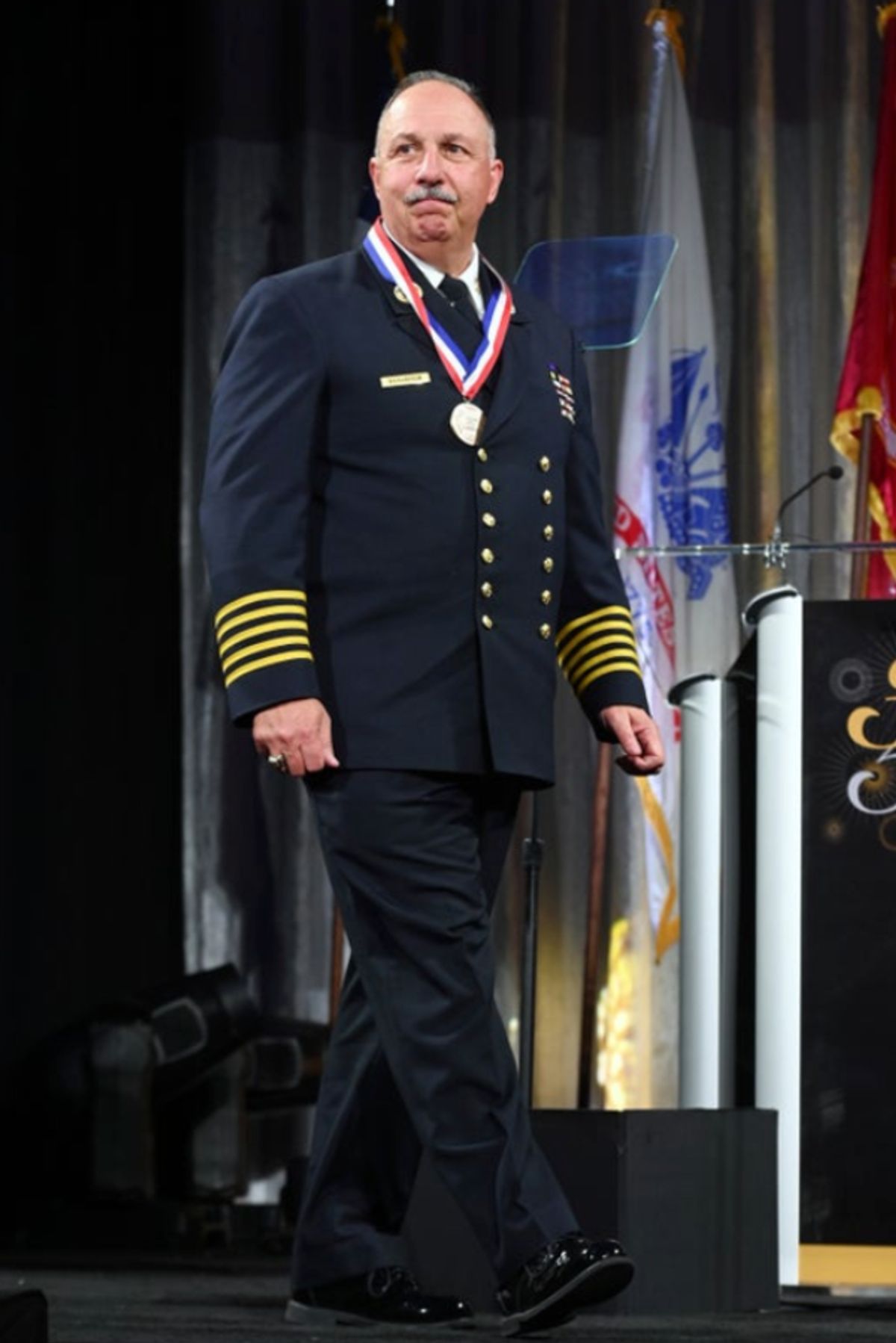 Thomas J. Richardson is honored at the 35th Anniversary Ellis Island Medals of Honor at Ellis Island on May 14, 2022 in New York City. (Photo by Noam Galai/Getty Images for Ellis Island Honors Society) at 