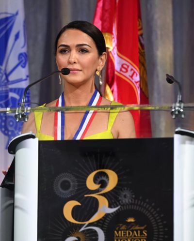 Nazanin Boniadi speaks onstage at the 35th Anniversary Ellis Island Medals of Honor a Photo