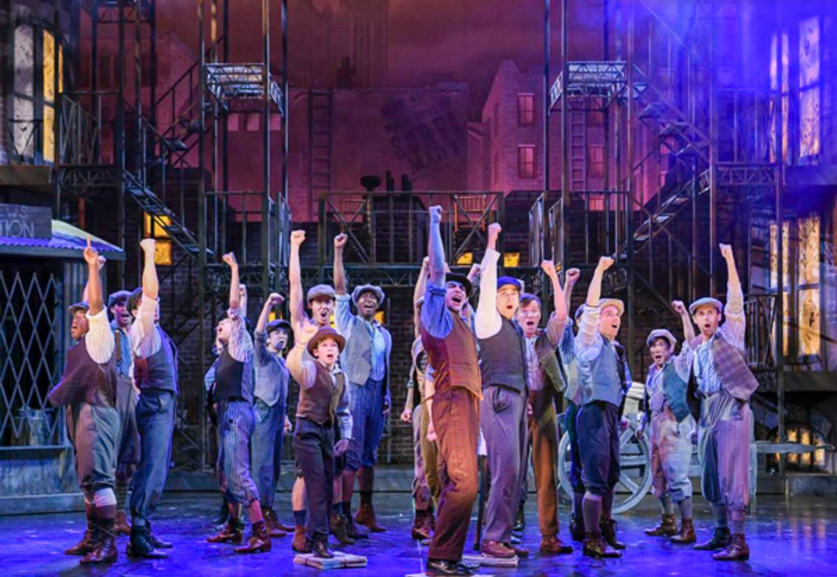 The company of the 3-D Theatricals production of “NEWSIES” - Directed by T.J. Dawson and now playing at Cerritos Center for the Performing Arts.
 at 