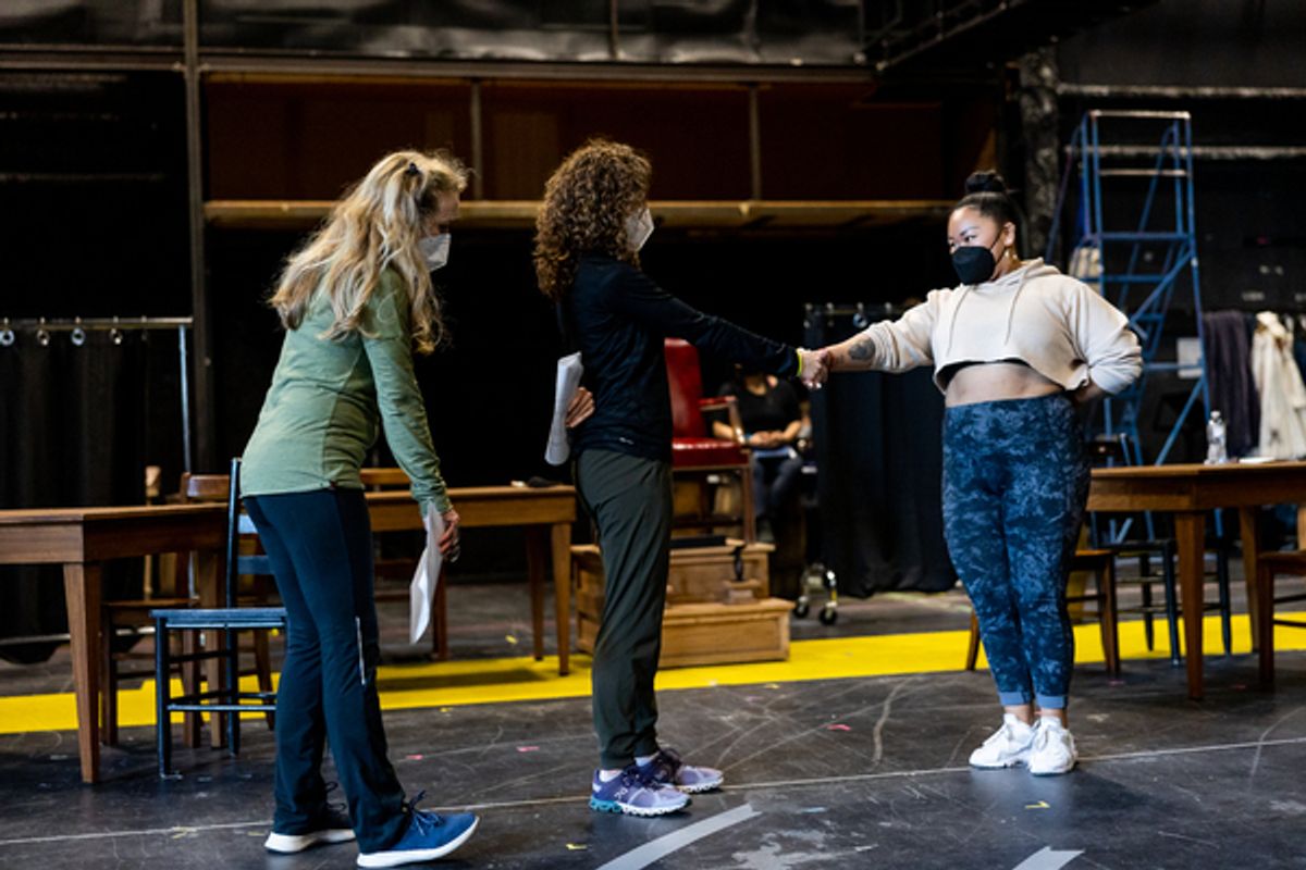 Nancy Anderson, Eryn LeCroy, and Sara Porkalob at 