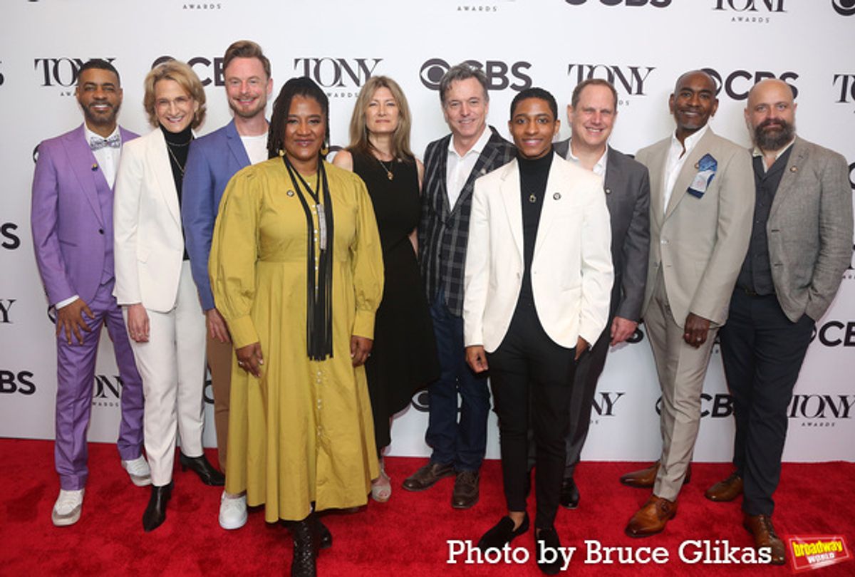 Jason Michael Webb, Natasha Katz, Christopher Wheeldon, Lynn Nottage, Lia Vollack, Derek McLane, Myles Frost, David Holcenberg, Paul Tazewell and Peter Nigrini at 