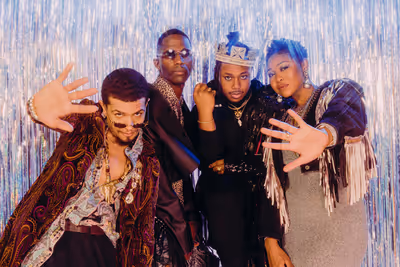 Chris Herbie Holland,	Calvin Leon Smith,	Marcel Spears, and	Adrianna Mitchell Photo