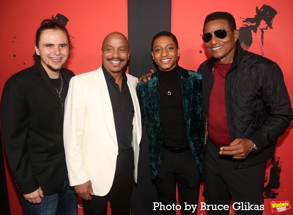 Prince Jackson, Marlon Jackson, Myles Frost and Jackie Jackson  Photo