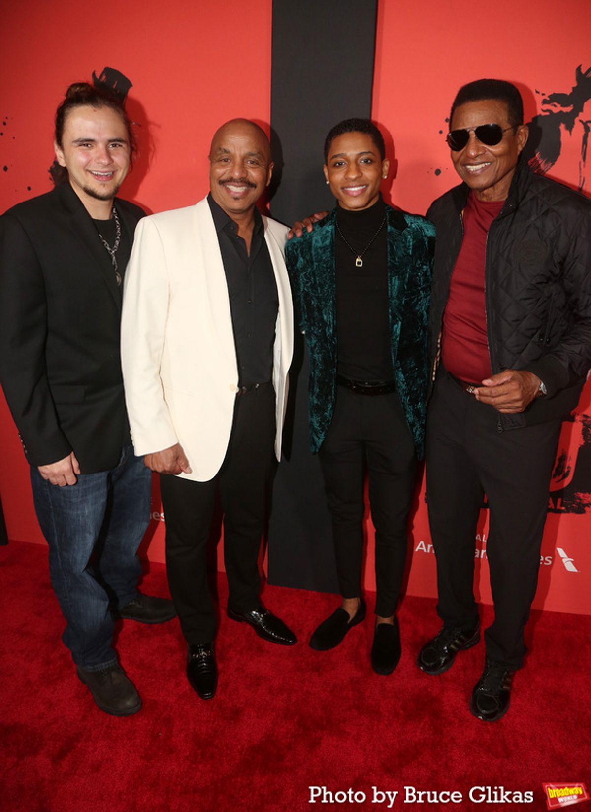 Prince Jackson, Marlon Jackson, Myles Frost and Jackie Jackson  at 