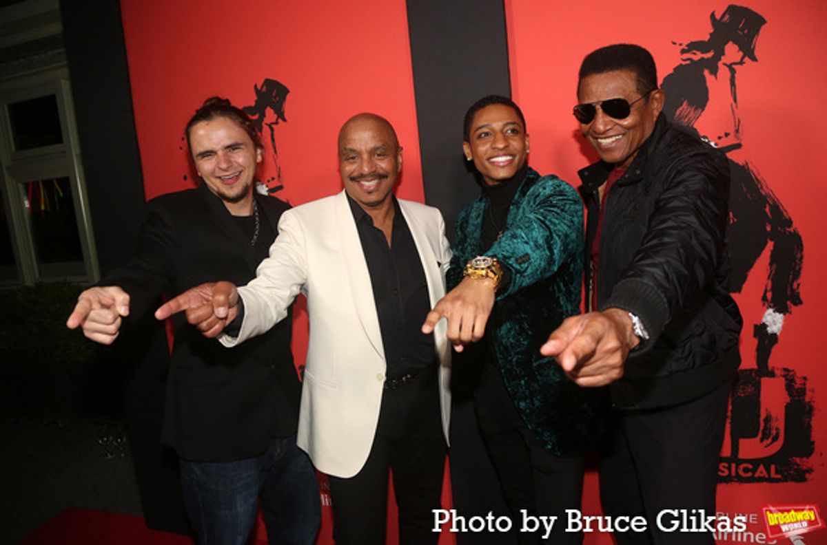 Prince Jackson, Marlon Jackson, Myles Frost and Jackie Jackson  at 