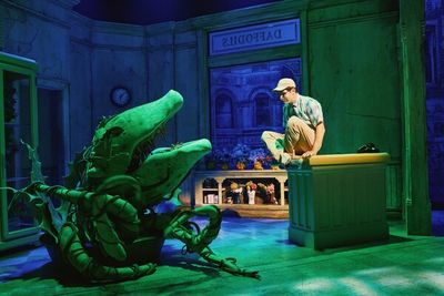 Audrey II and Skylar Astin Photo