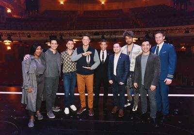 The Cast of COMPANY, Wilson Cruz and Rich Ferraro  Photo