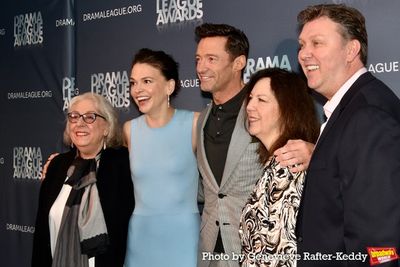 Jayne Houdyshell, Sutton Foster, Hugh Jackman, Kate Horton and Warren Carlyle Photo