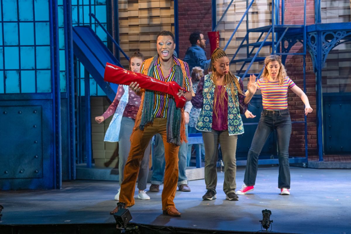 Front: Omari Collins (Lola), Back: Caitlin Lester Sams (Ensemble), Kaisha Huguley (Ensemble), Lily Kaufmann (Lauren) at 