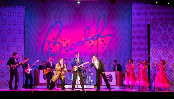 Jack Boice, John Dewey and Jorge Blakely with cast of Buddy Photo