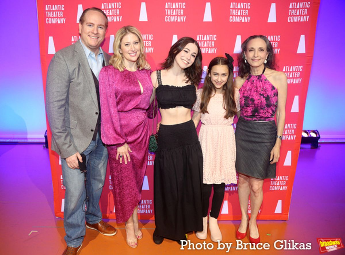 Darren Goldstein, Caissie Levy, Emily Zimmerman, Zoe Glick and Bebe Neuwirth  at 