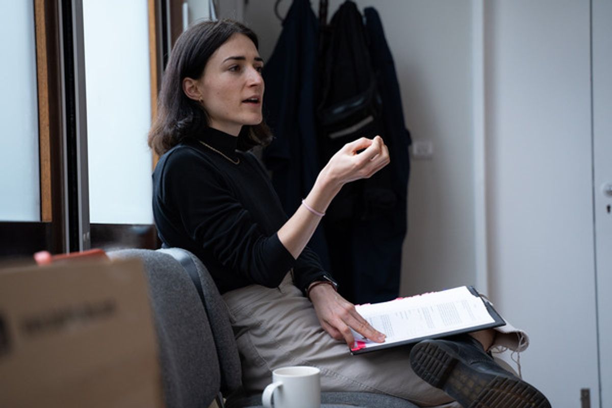Elin Schofield (Director) at Photos: Inside Rehearsal For ROCK / PAPER / SCISSORS at Sheffield Theatre