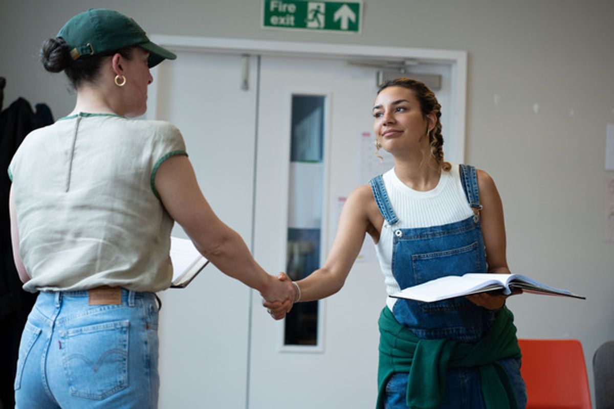 Natalie Casey (Mel) and Lucie Shorthouse (Zara)  at 