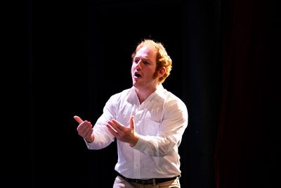 Ben Natan in These and Those at the New York Theater Festival. Photos: Jake Capriotti Photo