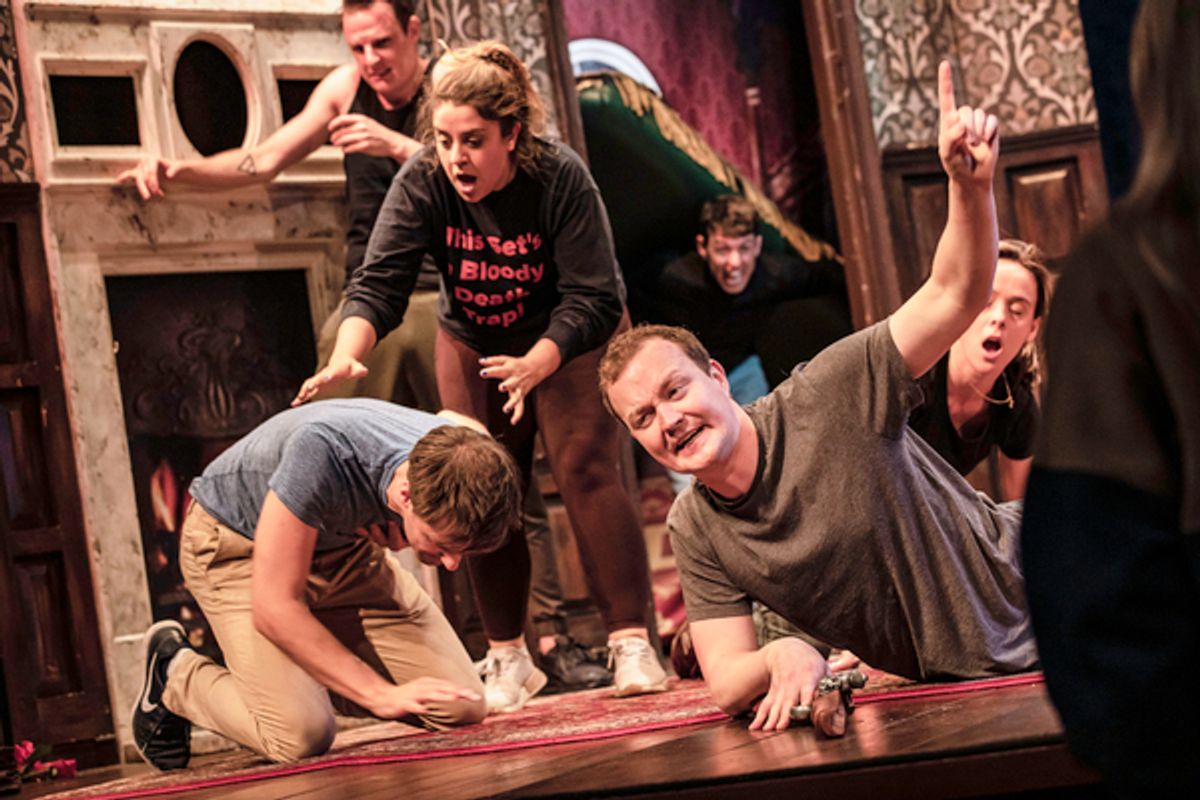 Henry Shields, Dave Hearn, Nancy Zamit, Greg Tannahill, Jonathan Sayer, Charlie Russell at 