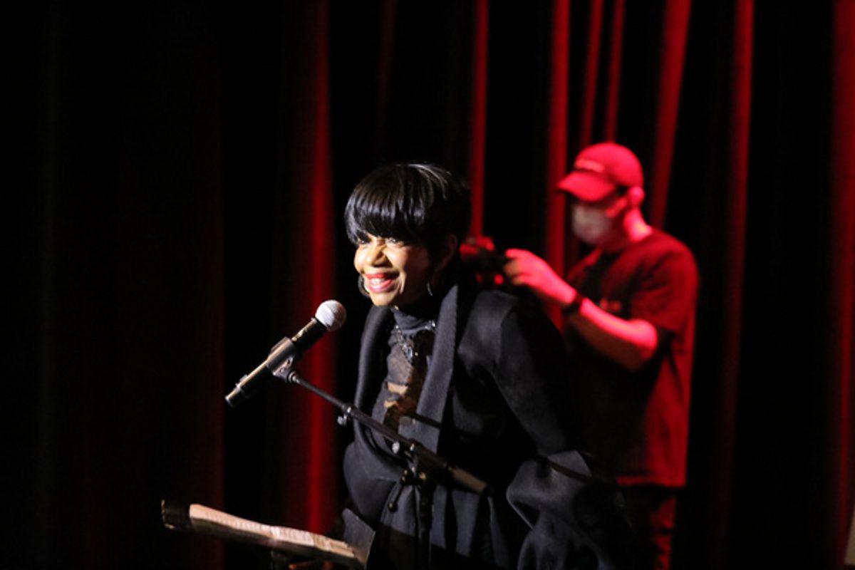 Melba Moore introduces Unscripted Live at the Apollo Theater Soundstage. Photo by DwSnapshot Photography.  at 