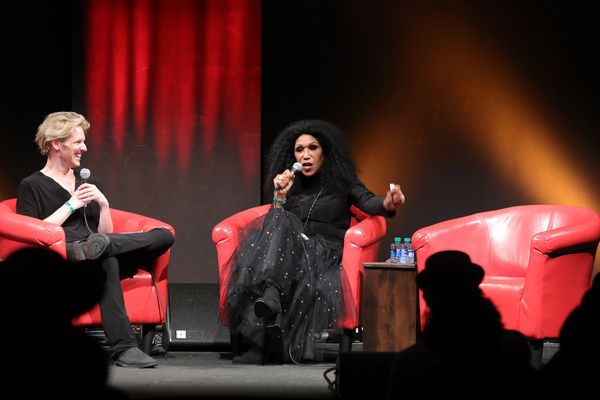 Christian John Wikane (producer/host) interviews Ruth Pointer of The Pointer Sisters. Photo