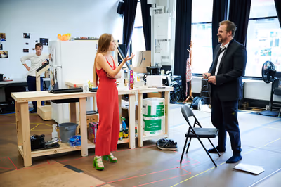 Stephen Wight, Hanako Footman and David Harbour Photo