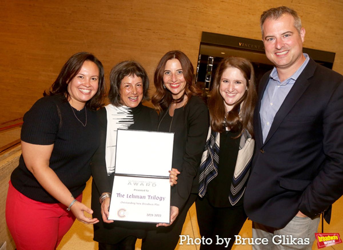 'The Lehman Trilogy' General Manager Megan Curren, Producer Caro Newling, Executive Producer Sue Wagner, Executive Producer Jillian Robbins and Executive Producer John Johnson at 