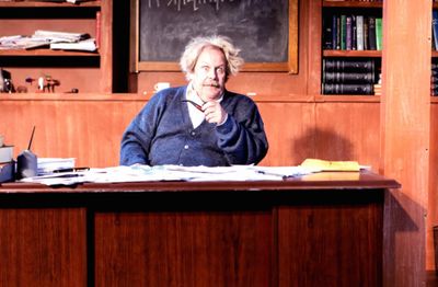 Phil Powers as Albert Einstein in "Relativity" by Mark St. Germain, directed by Carla Photo