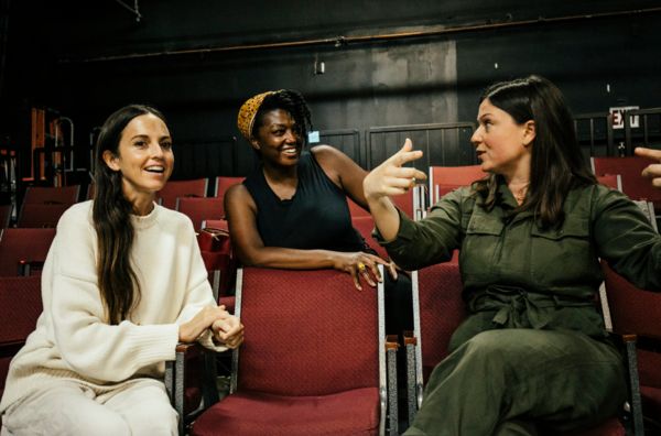Playright Nina Braddock,
Associate Director Melissa Coleman-Reed
and Director Katie L Photo