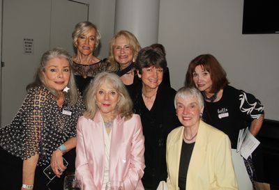 TRC Alums surround Blyth Danner at MoMA following the Plaque dedication at the NYPL Photo