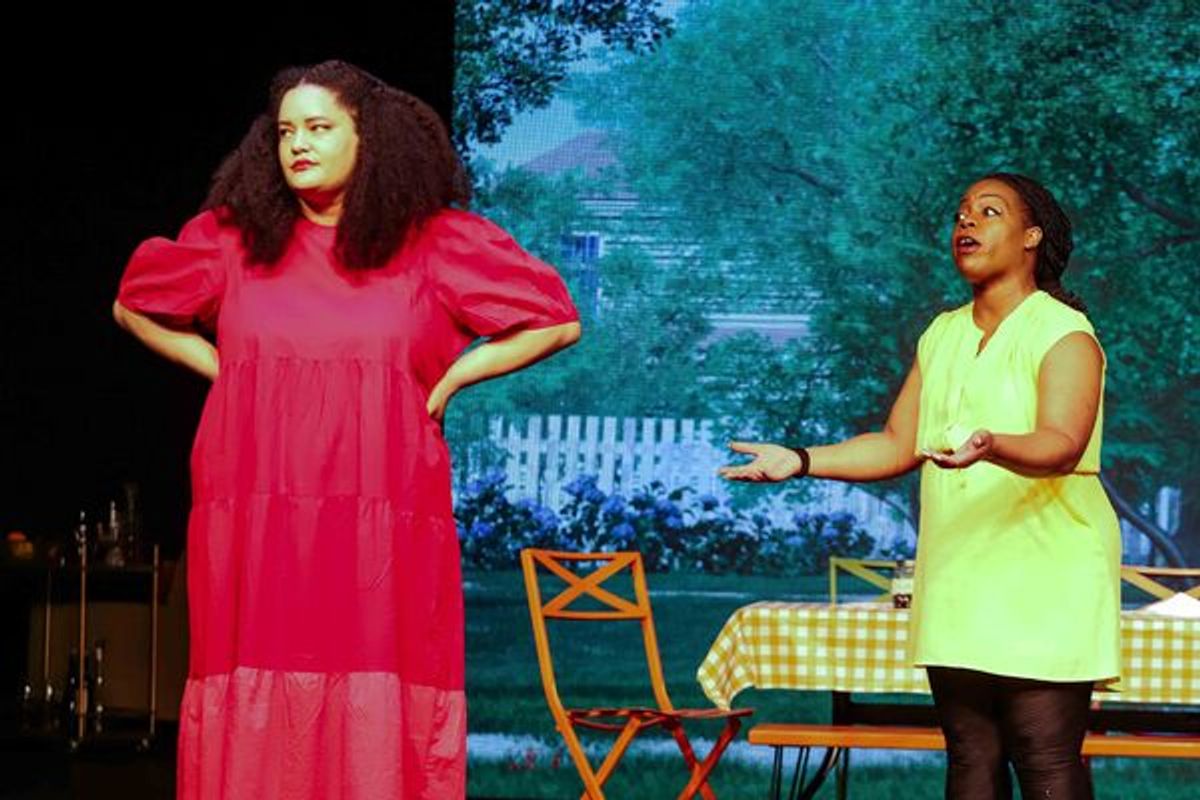 Amy Van Mechelen and Hannah (Janice Williams at Photos: First Look at THE LUCK OF THE IRISH At Tacoma Little Theatre