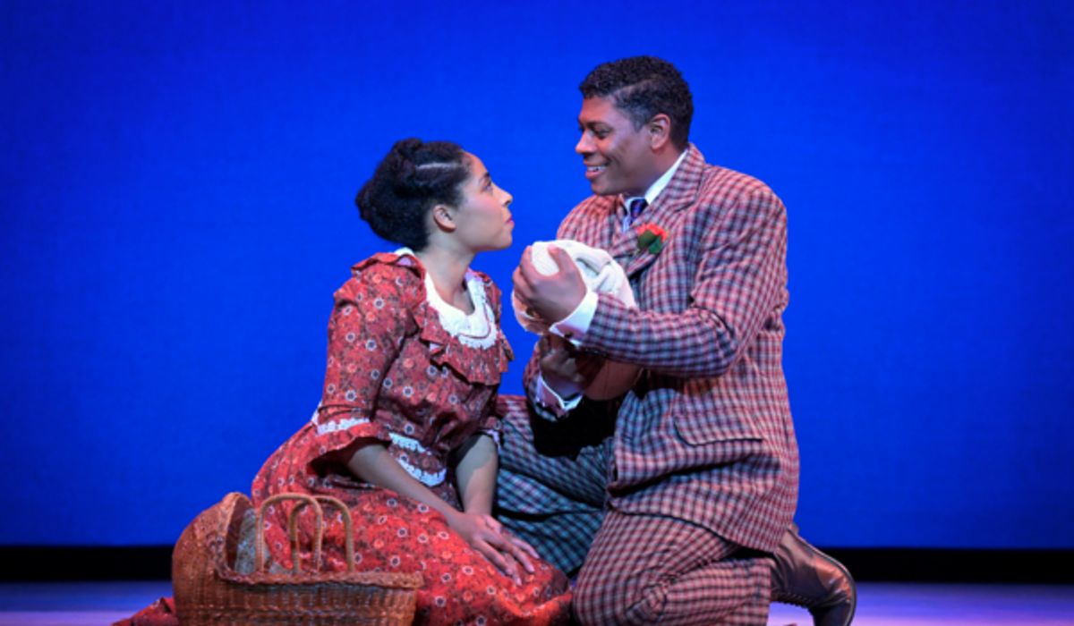 Sarah (Iris Beaumier) and Coalhouse Walker, Jr. (Nkrumah Gatling) dream of a better life for their son in 'Ragtime,' presented by TheatreWorks Silicon Valley June 2-26 at the Mountain View Center for the Performing Arts.
 at 