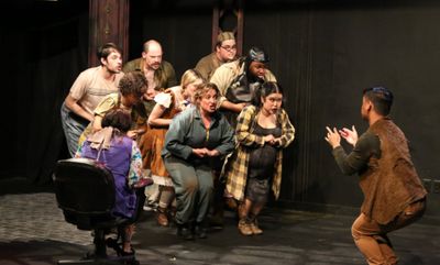 Bobby Strong (Kevin Corpuz, right) leads the Rebels in "Run Freedom Run," in New Line Photo