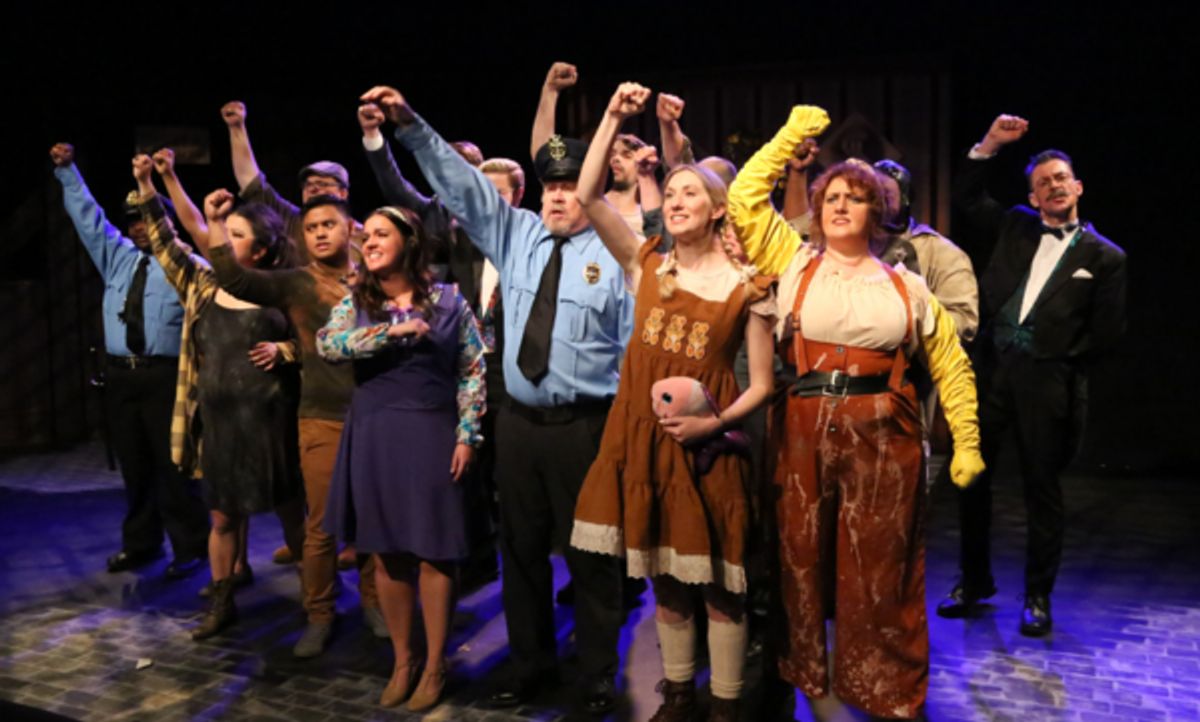 The company of New Line Theatre's URINETOWN, 2022. Photo credit: Jill Ritter Lindberg. at Photos: First Look at New Line Theatre's URINETOWN