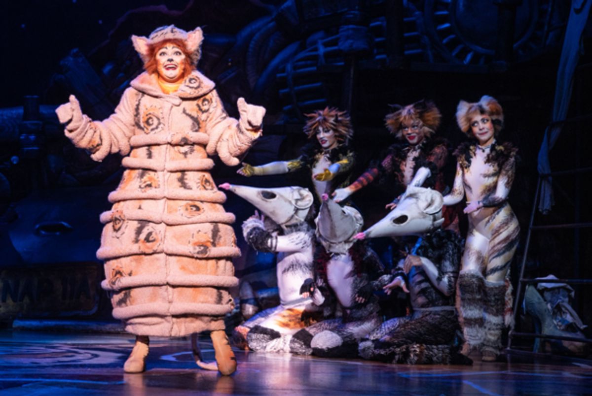 Michelle E. Carter as Jennyanydots, Lauren Louis as Demeter, Chelsea Nicole Mitchell as Bombalurina, Kayli Jamison as Jellylorum, and the company of the 2021-2022 national tour of CATS.  at 