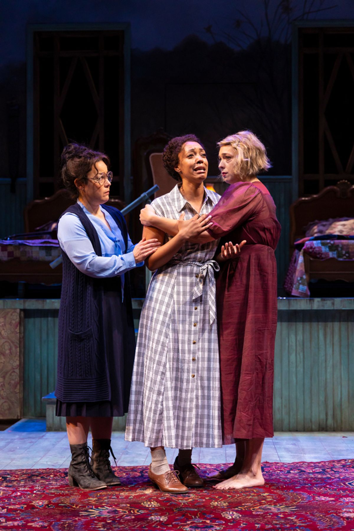 Anna Ishida, Nemuna Ceesay and Annelise Lawson at 